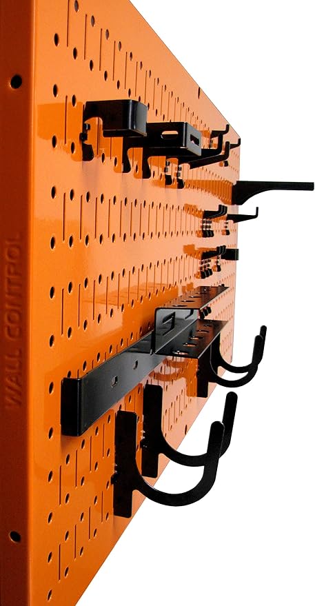 Wall Control Pegboard Value Pack - (3) Pack of Wall Control 16-Inch Tall x 32-Inch Wide Horizontal Orange Metal Wallboards for Home & Garage Tool Storage Organization (Orange Pegboard)
