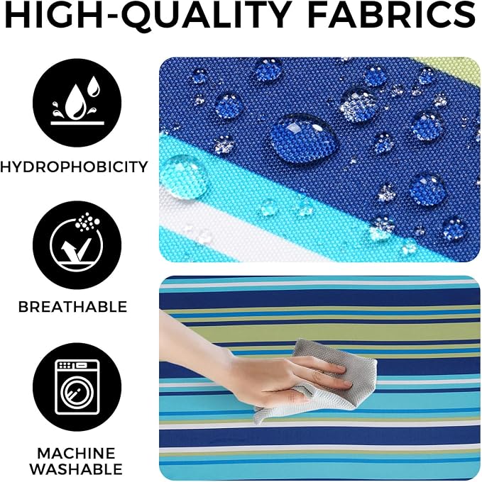 14 Piece Outdoor Patio Cushion Covers Replacement Waterproof with Zipper for 6-Seater Sectional Couch Chair Patio Furniture Conversation Sofa Seat Cushions Slipcovers Set, Only Cover