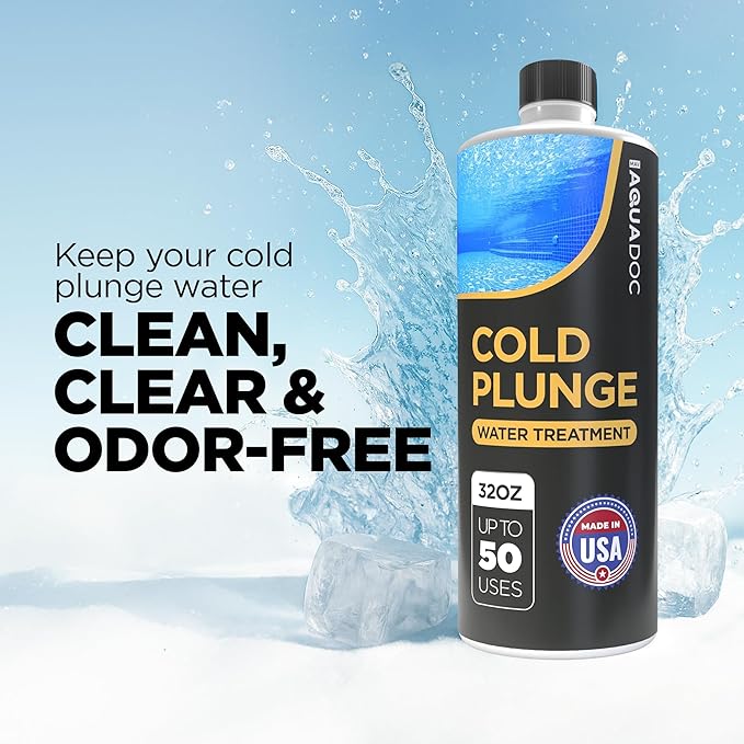 AquaDoc Cold Plunge Water Treatment - Ice Bath Cleaner and Water Stabilizer - Cold Plunge Weekly Treatment for Fresh Water - Made in USA - 32oz