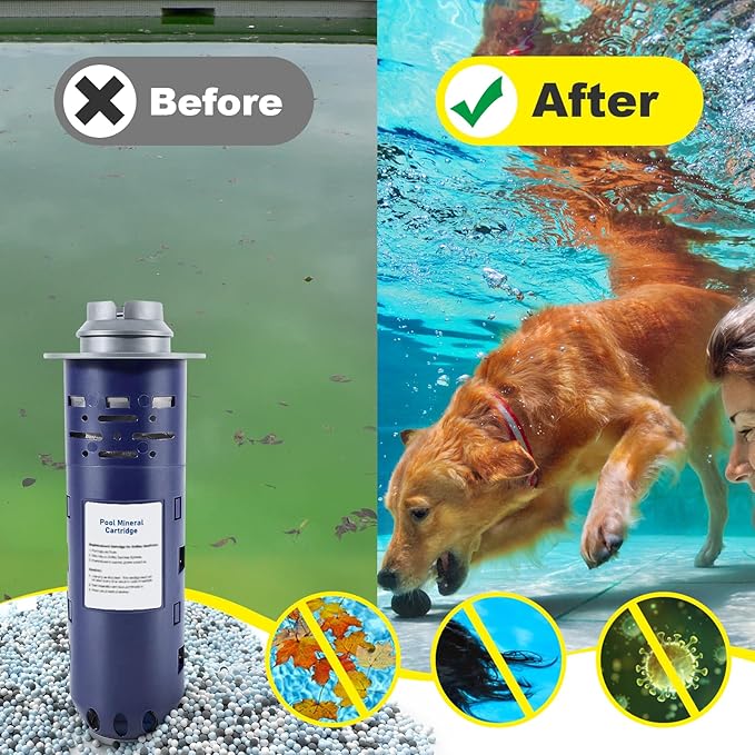 Pool Mineral Cartridge W28000 W28001 W28002 Replacement for Nature2 Duoclear 25 35 for Zodiac DuoClear Fusion, Fusion Soft, Vision Pro System Inground Above Ground, Purple