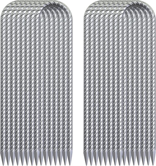16 Inch Heavy Duty Trampoline Stakes, U Shaped Rebar Ground Anchors for High Wind, 3/8" Thick Steel U Shaped Stakes for Trampoline, Tent, Canopy, Swing Set, Playground & Bounce House, 8 Pack