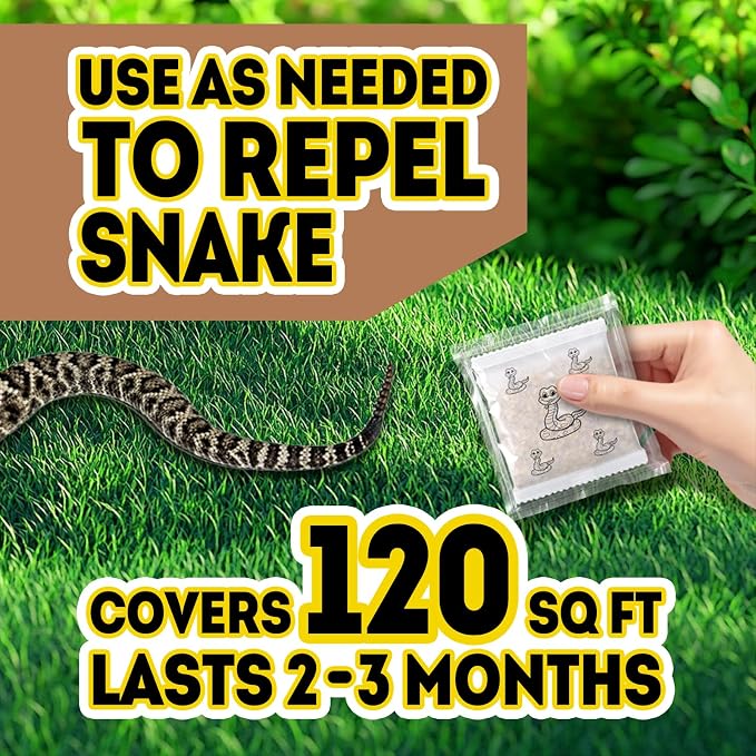 Snake Repellent for Yard Pet Safe 12 Packs, Natural Rattlesnake Repeller from Indoor, Keep Snakes Away for Outdoor, Powerful Snake Deterrent of Garden House Coop Garage Farm Camping Backyard