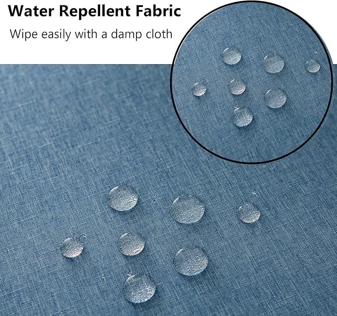 Patio Seat Cushion Covers,Washable Slip Covers Replacement,Waterproof Outdoor Furniture Chair Cushion Pillow Seat Cover for Couch,Garden,Sofa,Water Blue,22"×22"×4"(2 Covers Only)