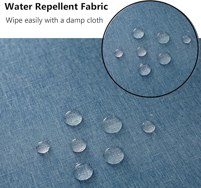 Patio Seat Cushion Covers,Washable Slip Covers Replacement,Waterproof Outdoor Furniture Chair Cushion Pillow Seat Cover for Couch,Garden,Sofa,Water Blue,24"×22"×4"(2 Covers Only)