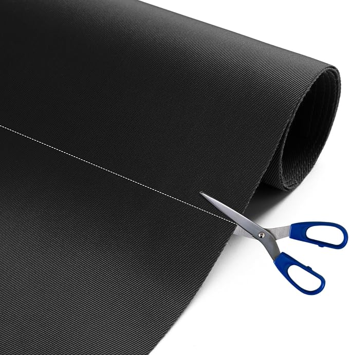 Nylon Fabric, 58"W 420D Waterproof Fabric 1 Yard Ripstop Nylon Material Outdoor Upholstery Twill Sewing Material for Patio Chair, Lining, Cushion, Purse, Tote Bag, Tent, Tarp Cover, DIY Project Black