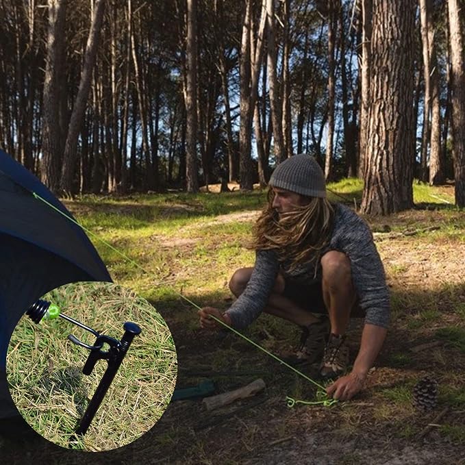 8 Pack Tent Stakes Heavy Duty Metal Tent Pegs for Camping Steel Tent Stakes 12 inch Unbreakable and Inflexible