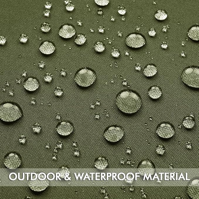 MIULEE Pack of 2 Outdoor Waterproof Pillow Covers Decorative Farmhouse Throw Pillow Covers Square Solid Color Couch Pillow Covers Spring for Patio Tent Bed Sofa Living Room 20x20 Inch Olive Green