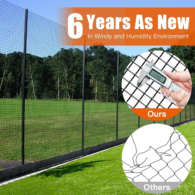 Zevemomo 48" x 50' 1/2inch Hardware Cloth, Black Vinyl Coated Chicken Wire Fence Welded Mesh Roll for Home Garden Rabbit Cage