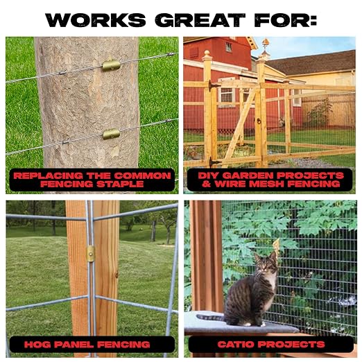 Cat’s Claw Fasteners 2 inch for Softwoods 170 Pieces Replaces The Common Fencing Staple Installs Fast with a Power Drill 4X Stronger Than Fence Staples The Original Patented USA Montana Brand