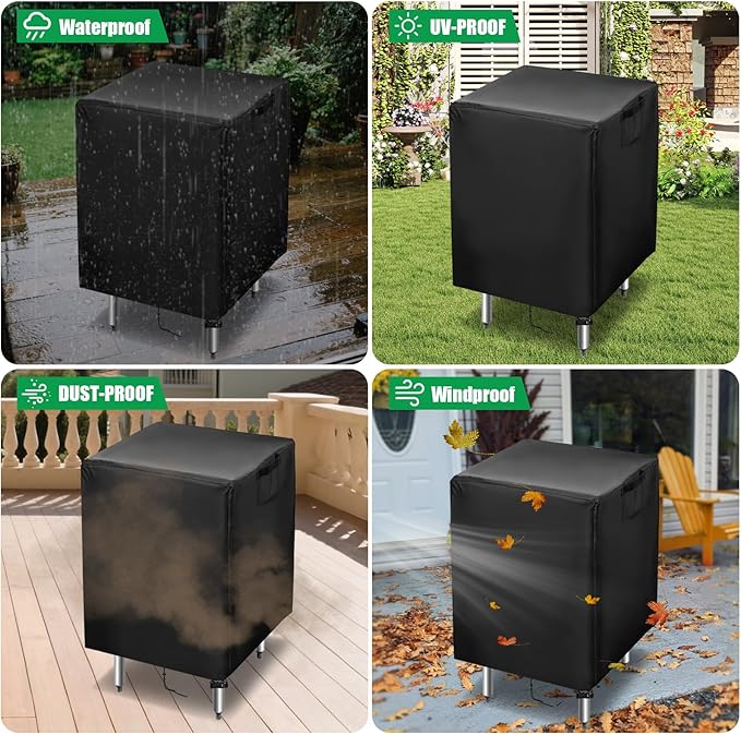 Outdoor Prep Table Cover, 30 Inch Waterproof Stainless Steel Prep Cart Cover, Outdoor kitchen Grill Bbq Food Prep Table Covers - 30 x 30 x 35 Inch