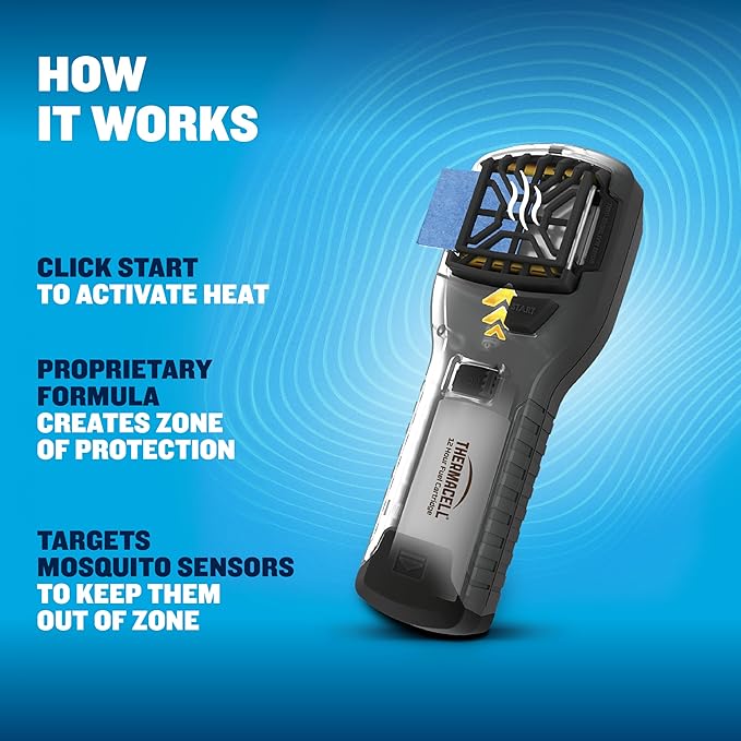 Thermacell Fuel-ZoneGuard Extreme Fuel Powered Mosquito Repeller; 15-Foot Zone of Scientifically Proven Outdoor Protection; 12-Hr Refill; DEET-Free; Bug Spray Alternative; Scent Free; Green
