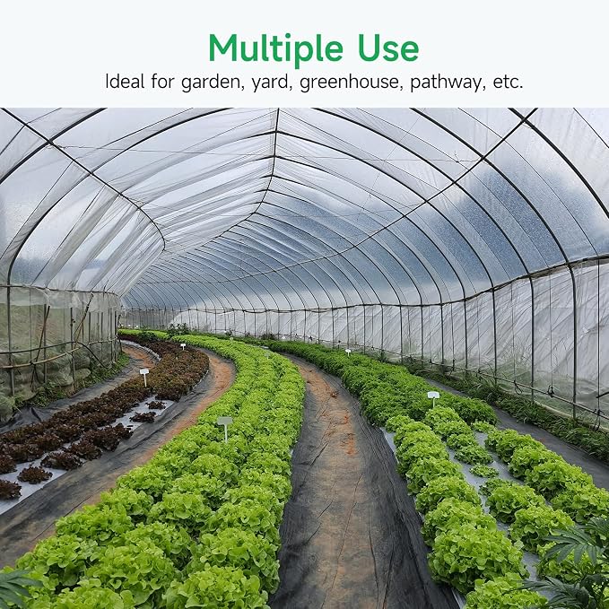GreatBuddy 3FT × 200FT Weed Barrier Landscape Fabric Heavy Duty, 3.2oz High Density Weed Cloth for Greenhouse, Garden, Yard, Pathway, Ultra Durable Woven Weed Control Ground Cover, Easy Setup