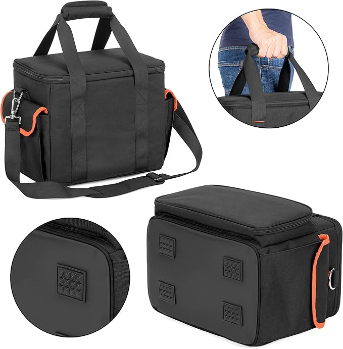 Trunab Carrying Case Compatible with ECOFLOW River/River 2/River Pro, Storage Bag with Waterproof Bottom and Front Pockets for Charging Cable and Accessories