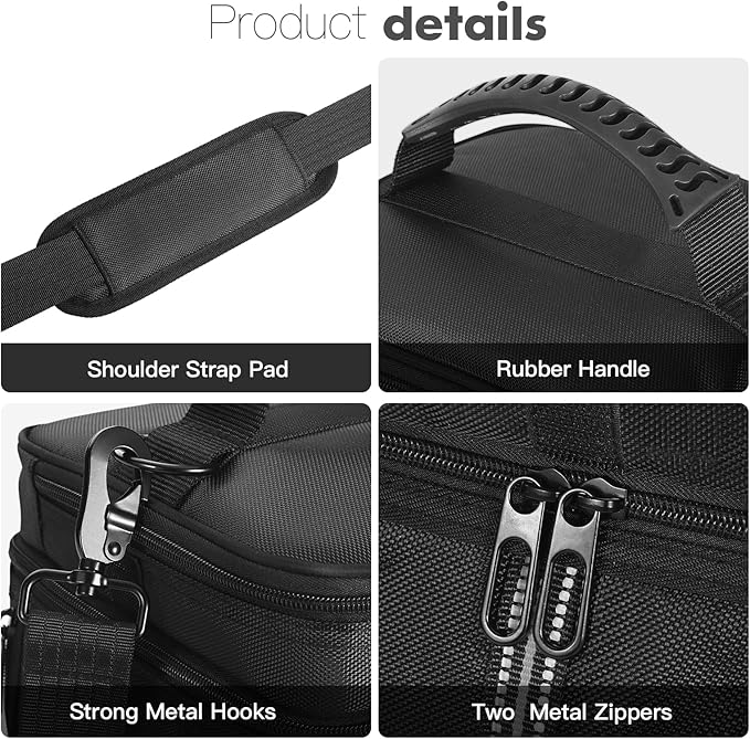 Carrying Case Compatible with ECOFLOW RIVER 3 Plus/RIVER 3, Portable Power Station Bag with Shoulder Strap, Protective Cover with Multiple Pockets & Quick Access for Generator Accessories
