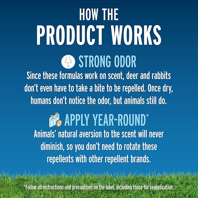 Liquid Fence Deer And Rabbit Repellent Concentrate 32 Ounces, Apply Year-Round