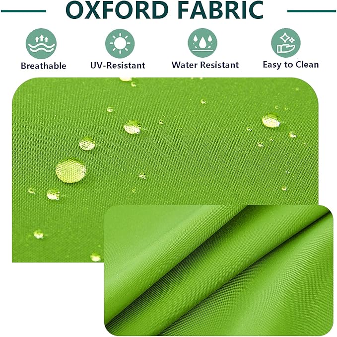 FLYMEI Patio Cushion Covers 20x20x2 Waterproof Outdoor Cushion Cover Replacement 2Packs Outdoor Seat Cushion Slipcover for Rattan Chair Sofa, Apple Green
