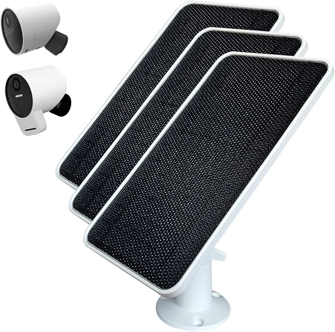 JJMASEE Solar Panel for SimpliSafe Outdoor Security Camera and Series 2, Waterproof Solar Charger for SimpliSafe Outdoor Camera, with 13FT Cable & 360° Adjustable Aluminum Alloy Mount (3 Pack)