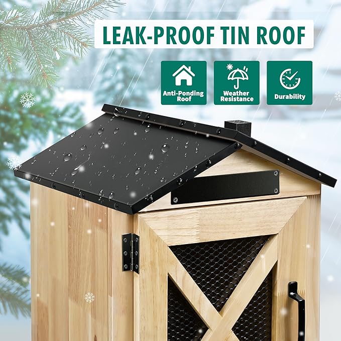 Outdoor Book Sharing Box, Waterproof Tin Roof Wooden Book Exchange Cabinet for Communities, Neighborhoods, and Schools, DIY Literature Storage for Books, Magazines, and Art (Wood)