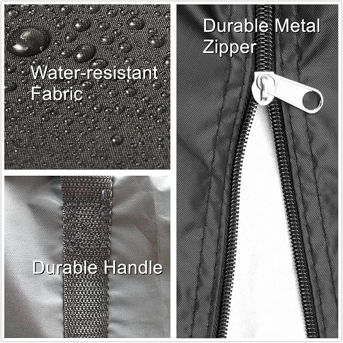 Outdoor Waterproof Patio Cushion Storage Bag 2 Pack, 68" Anti-UV Weatherproof Outdoor Cushion Storage Bag with Reinforced Handles & Double Zippers