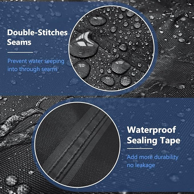 STARTWO Outdoor Furniture Cover Waterproof, 600D Heavy Duty, 4 Piece Patio Furniture Set Cover for Outside Couch, Lawn Chairs, Coffee Table, Windproof with Buckle Strap, Black