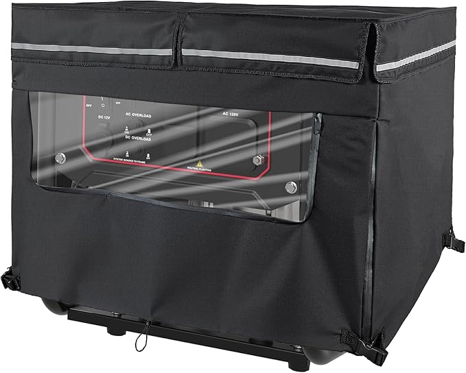 32"L x 24"W x 24"H Generator Tent Cover While Running Heavy Duty Outdoor Generator Covers Shed for Most Generators Up to 15,000 Watt Outside,All-Weather Protection,Black