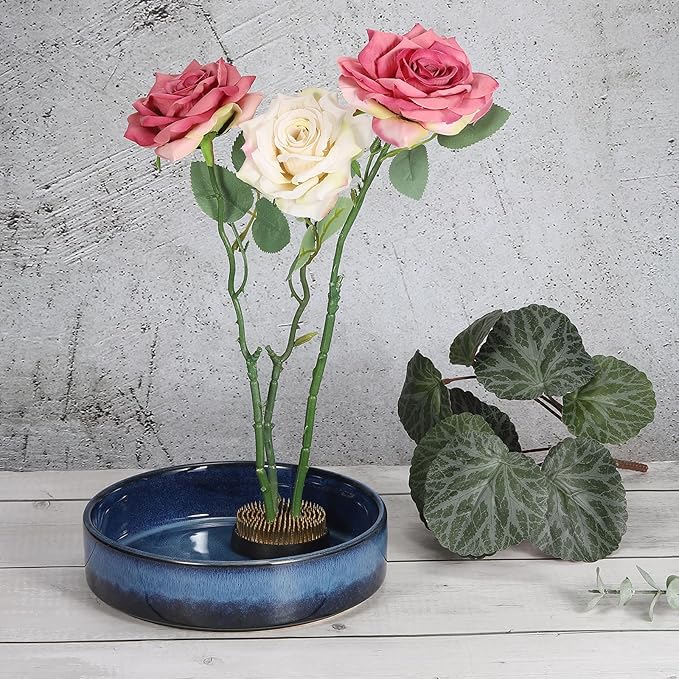 PATIKIL 2.8" Flower Frogs Ikebana Kenzan, Flower Arranger Tool Stainless Floral Frog Pin Holder for Vase Flower Arrangement, Silver Tone
