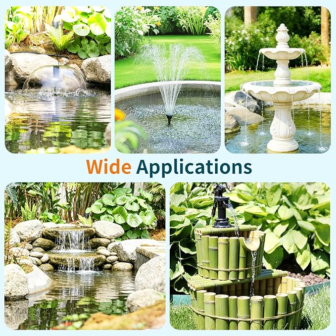 Antfraer 100W Solar Pond Filter with Water Pump, 1200GPH Solar Pond Filter with 3-Stage Filtration, Pond Filter Box with Filter Medias for Outdoor Ponds Fish Tank Waterfall Water Features