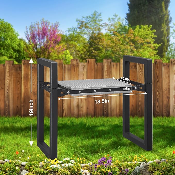Garden Kneeler and Seat, Foldable Garden Stool 400lbs Heavy Duty, Protects Knees and Back, Ideal for Women, Men, and Seniors Gardeners, Large Size 19"x10.6"x18.5"