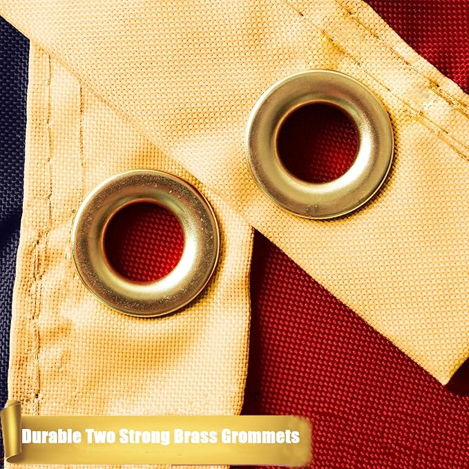Betsy Ross 1776 Tea-Stained Vintage American Flag 3x5 Ft Deluxe Water Resistant Series Vintage Flags Heavy Duty Super Tough Spun Polyester/Embroidered Design/Sewn Stripes/Brass Grommets