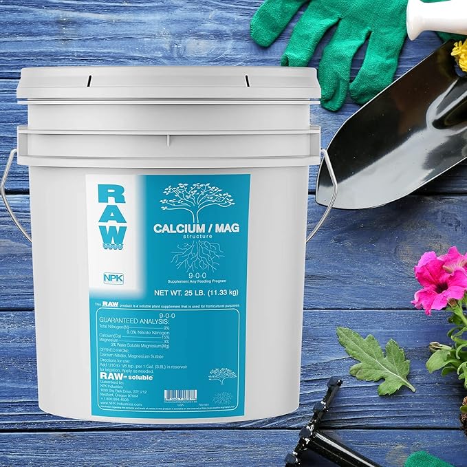 RAW Calcium/Mag 25lb - Essential Combo for Plant Health - Boosts Cell Strength and Nutrient Uptake