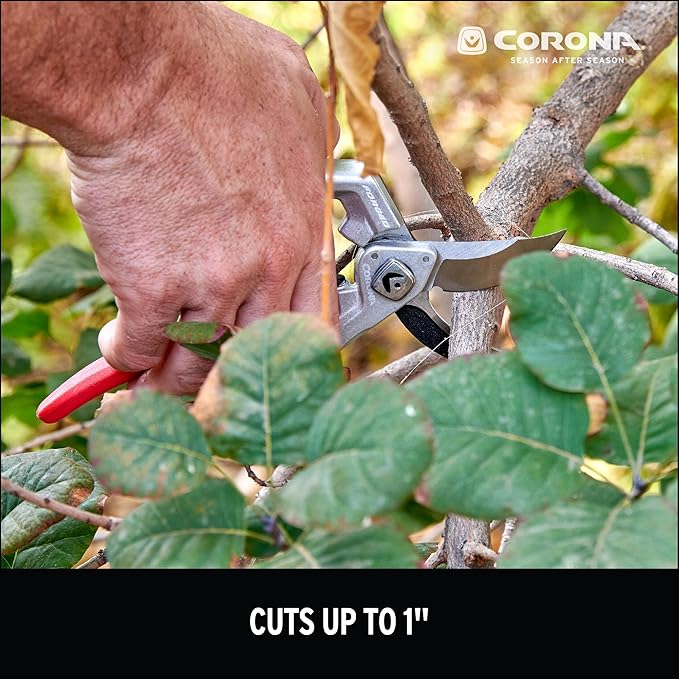 Corona Tools XSeries Pro Bypass Pruner – 1-inch Cut Capacity Heavy-Duty Garden Pruning Shears for Tree, Shrub & Branch Trimming, Professional Landscaping Hand Pruner