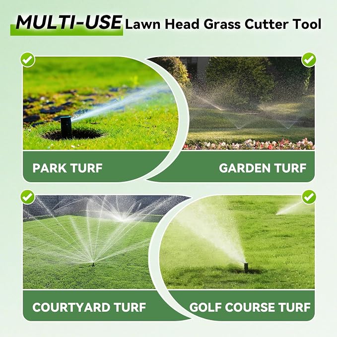 2.75" Stainless Grass Sprinkler Head Trimmer Tool for Garden,Golf Course,Park Lawn Clear Overgrown Sprinkler Head Digging Tool, for Lnstall on A Power Drill for Use.