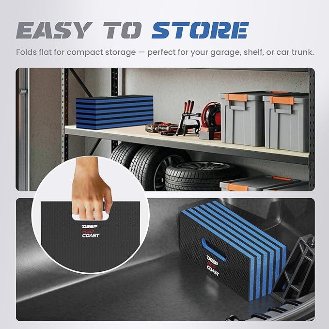 Foldable EVA Utility Mat with Handle & Strap, 47" × 15.8" High Density EVA Foam Kneeling Pad for Garage Work, Workshop Repair, Yard Tasks, Gardening