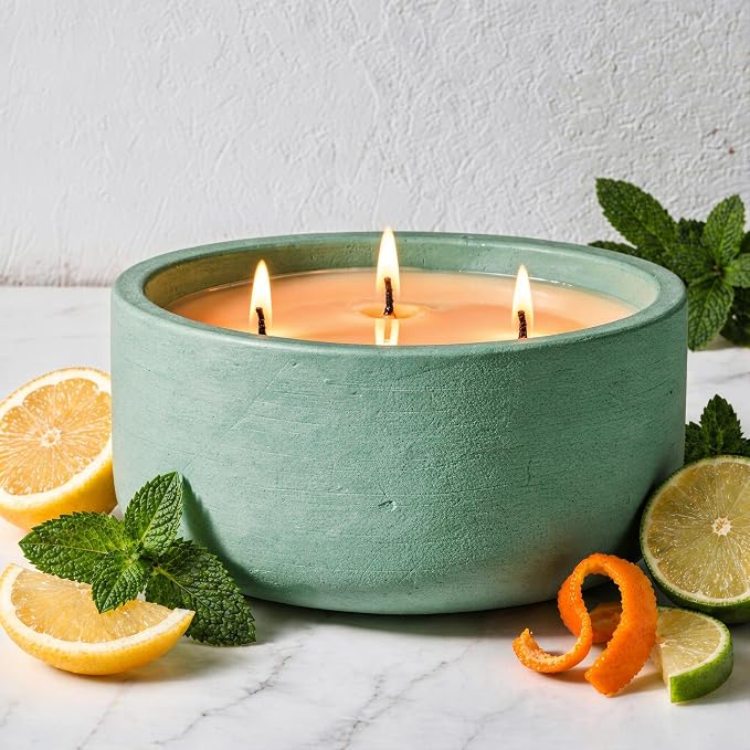 Scented Candles for Home Scented, Non Toxic Soy Candle for Women & Men, Matte Ceramic Jar Perfect Luxury Home Fragrance, Elegant Décor & Gift