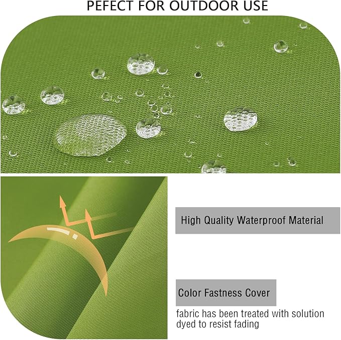 idee-home Outdoor Chair Cushions for Patio Furniture, Outdoor Seat Cushion | Waterproof Hampton Bay Deep Seat Replacement Couch Chair Cushions for Garden Backyard Green 28.5 x 28.5