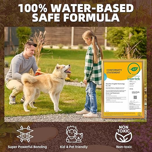 Rock Glue, 1Gallon Mulch Glue for Landscaping with Sprayer, 99% Ultra Stick Pea Gravel Stabilizer Landscape, Non-Toxic Rapid-Dry Landscape Binder, Dries-Clear Gravel Binder for Pebble Garden