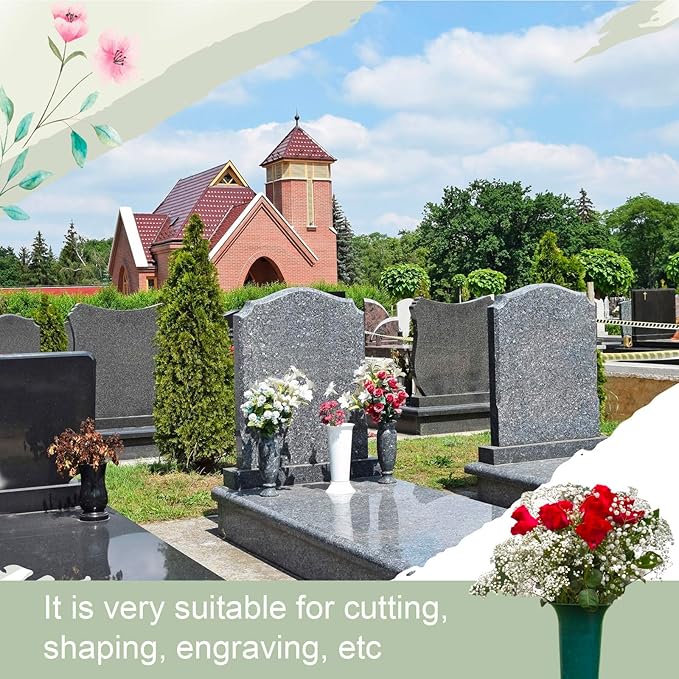 Chunful 6 Pack Cemetery Vase Floral Foam Inserts 1.25 x 5.8 Inch Round Green Floral Foam for Artificial Flowers Dry Foams for Grave Vase Headstone Flower Arrangement