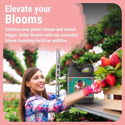 Cronk Nutrients Bud Booster - Best Budding Fertilizer for Maximum Blooms - Hydroponic Nutrients for the Bloom Phase - Balanced pH Formula - Suitable for Soil, Soilless, and Hydroponic Systems, 1L