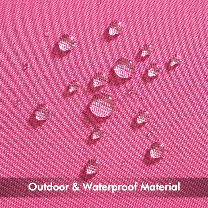 MIULEE Pack of 2 Decorative Outdoor Waterproof Pillow Covers Square Garden Cushion Sham Throw Pillowcase Summer Shell for Patio Tent Couch 16x16 Inch Hot Pink