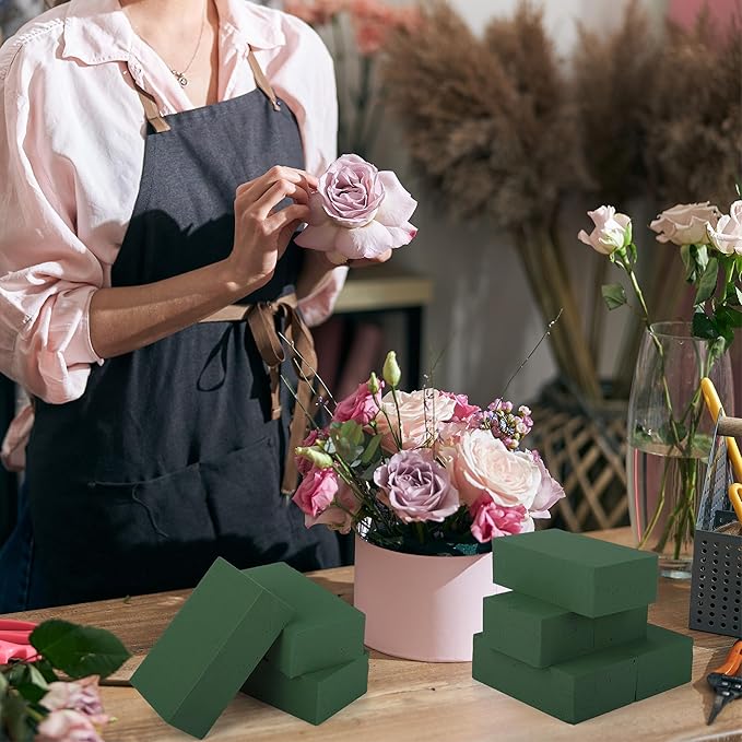 Hahood 24 Packs Floral Foam Blocks Wet & Dry Floral Foam Bricks 5.5x3.1x1.8 Inch Flower Arranging Kit for Fresh and Artificial Flowers Florist Foam Blocks for Wedding Home Decor