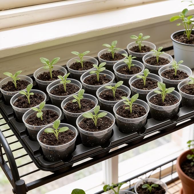 homenote 3 Inch Seed Starting Trays 5 Pack, 20-Cell Seedling Starter Trays for Indoor Outdoor Growing, Plant Starter Germination Trays for Pots Seedlings 3" Opening Compatible Pots