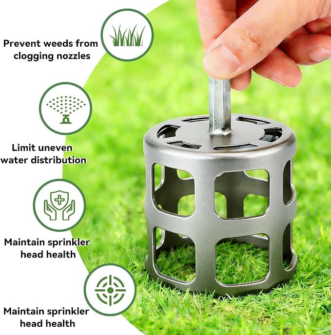 2.75" Stainless Grass Sprinkler Head Trimmer Tool for Garden,Golf Course,Park Lawn Clear Overgrown Sprinkler Head Digging Tool, for Lnstall on A Power Drill for Use.