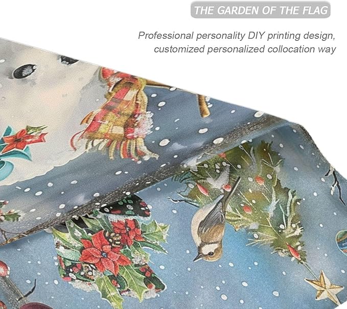 Winter Snowman Christmas Tree Garden Flag Snow Snowflakes Double Sided Flags House 28" x 40",Xmas Santa New Year Seasonal Garden Flags Yard Banner Funny Animal Outdoor Decoration