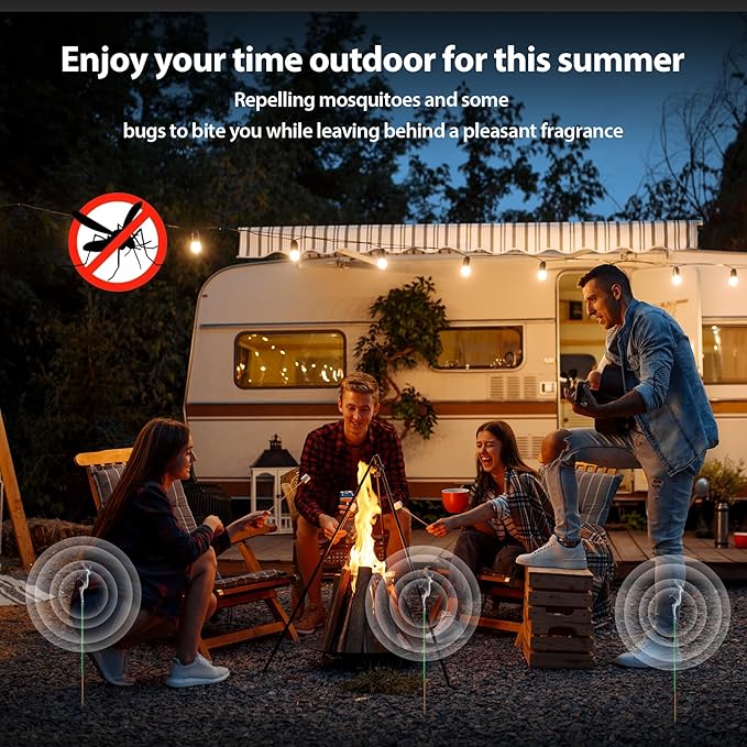 KICKOUTOR® Mosquito Repellent Outdoor Patio, 240 Count Natural Citronella Mosquito Incense Sticks, 1-Hour Burn DEET-Free Flying Insect Bug Control for Backyard Camping | Gnat No-See-um