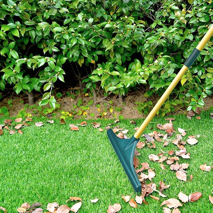 Artificial Turf Rake, Leaf Rake, Carpet Rake - 2026 New 3-in-1 Garden Rakes with Dense Tooth Broom, Adjustable 32 to 55 Inches Steel Handle for Artificial Grass Lawn Leaf Removal, Pet Hair Removal