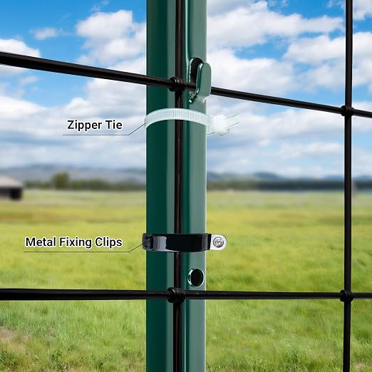 Metal Fence Posts, 16 Pack of Splicing 7 FT Green Heavy Duty U Posts, No Dig T Posts for Fences Wire Mesh, Perfect for Temporary Fencing, Electric Fence Wire, Corner Anchor