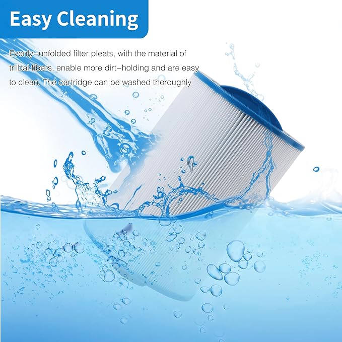 PMAX50 Spa Filter, Compatible with PMAX50P4, PAS35P, FC-0300, 5CH-35, SD-00779, Replacement for Maax Spas of Canada, 1-1/2" Male Fine Thread 35 sq.ft. Hot Tub Filter 2 Pack