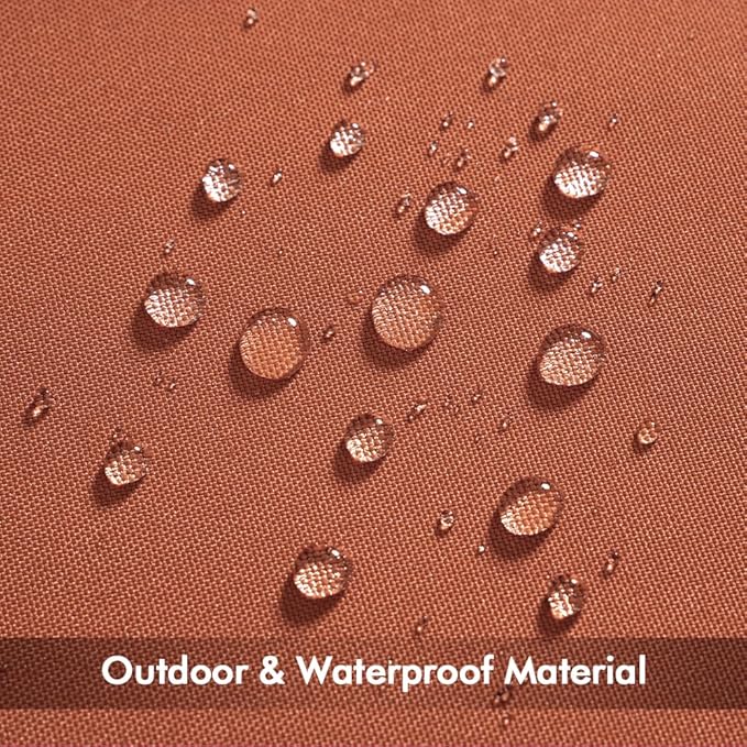 MIULEE Pack of 2 Decorative Outdoor Waterproof Pillow Covers Rectangular Garden Cushion Sham Throw Pillowcase Summer Shell for Fall Patio Tent Couch 12x20 Inch Rust