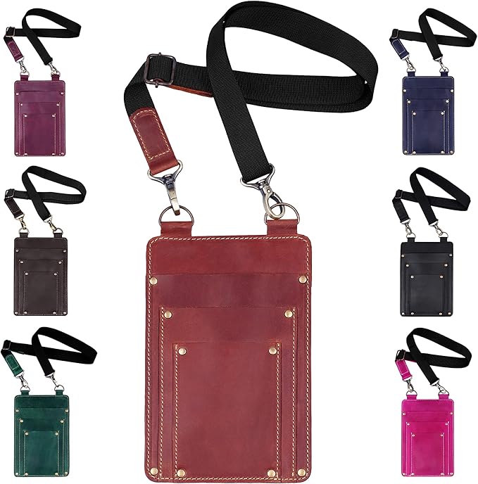 Leather Florist Tool Belt Bag Garden Farmer Pouch Organizer - Hand Tools Holder Utility Kit
