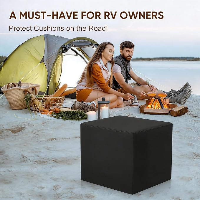 Outdoor Patio Cushion Storage Bag -Waterproof Large Patio Furniture Cushion Organizer Storage Bag with Handle and Zipper, 32" L x32 W x 24" H Big Foldable Duffle Cover